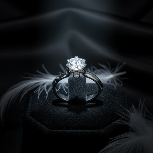 Anello di Fidanzamento Wangfu Jewelry Classico Romantico con Diamante Coltivato in Laboratorio da 1,07ct in Platino, Certificato IGI, Taglio Brillante, Placcato <span class=keywords><strong>Oro</strong></span> - Product Image 1