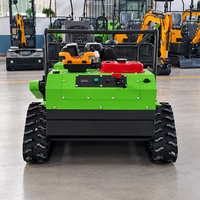 Mesin Pemotong Rumput Robotik 800mm Bertenaga Bensin Bersertifikasi CE, Silinder Tunggal, Penggerak Sendiri, 4-Tak, Kontrol Jarak Jauh, untuk Industri dan DIY di Lereng