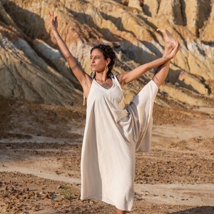 Soft Cotton Formal Yoga Summer <b>Jumpsuit</b> for Women <b>Wide</b> <b>Leg</b> Practical <b>Pockets</b> Lightweight Comfortable Quick Dry Lounge Wear Gift - Product Image 5