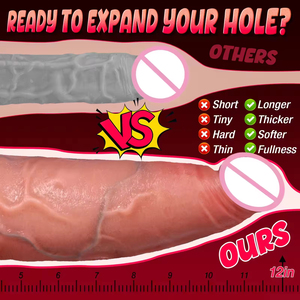 Sexy Realistic Giant Soft Silicone Dildo <b>Vibrator</b> 100% Waterproof Eco-Friendly Portable OEM Brand for Women Men - Product Image 4