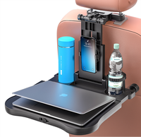 Table arrière de voiture noire en plastique ABS universelle automatique d'usine pliable avec support de téléphone de tasse