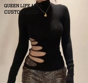 Top Corto da <span class=keywords><strong>Donna</strong></span>, Manica Corta, Vestibilità Ampia, Casual, Moda Personalizzabile con Logo, <span class=keywords><strong>Abbigliamento</strong></span> Grunge Y2K - Product Image 5