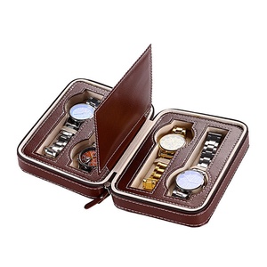 PU Leather <b>Watch</b> Organizer Box Personalized Gift Box Leather <b>Watch</b> <b>Case</b> 2 4 Slots <b>Watch</b> Storage <b>case</b> - Product Image 5