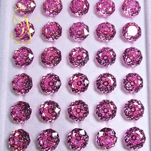 Pierre de zircone cubique (CZ) de couleur violette AAAAA à bas prix, forme octogonale, taille rose millénaire, pierre CZ en vrac - Product Image 3
