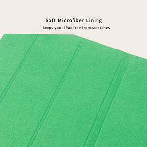 Étui de protection de luxe en cuir véritable/PU <span class=keywords><strong>vert</strong></span> texturé pour <span class=keywords><strong>iPad</strong></span> 10e génération avec logo personnalisé et bord pliable en cuir - Product Image 3