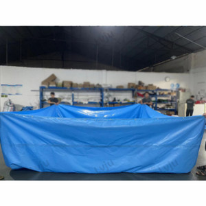 LVJU Revêtement d'étang à poissons pour l'aquaculture 2000 Litres 2x1x1m <span class=keywords><strong>500</strong></span> Gallons, 6.6x3.3x3.3 ft PVC Blue Pond Liner - Product Image 4