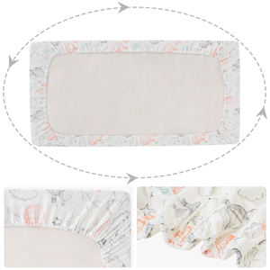 Venta al por mayor, ropa de cama ajustada para bebé, Jersey de bambú de lino orgánico, muselina de algodón, juego de sábanas de <span class=keywords><strong>cuna</strong></span> - Product Image 2