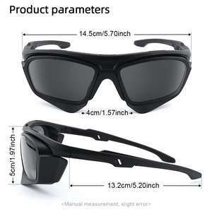 Tuedio occhiali protettivi TR90 con 3 lenti intercambiabili PC Anti impatto Anti UV sport Outdoor Eye Gear - Product Image 2