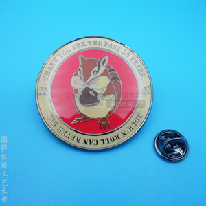 Insignia Personalizada de Animal de Dibujos Animados, de Aleación, Color Níquel Negro, Recuerdo, Regalo Empresarial, Hebilla de Mariposa, Hecho a Mano - Product Image 1