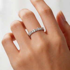 Anillo de Plata 925 al por Mayor, con Circonita Cúbica Personalizada, para Uso Diario y Bodas, Anillo Apilable, Regalo de Joyería - Product Image 5