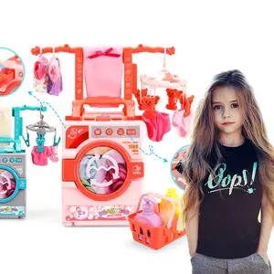 Girls Electric Washing Machine Toy Household Appliances Kids Pretend Play Toy