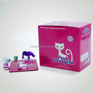 Boîte d'emballage en gros avec impression lenticulaire 3D, carte Rhino Pill USA découpée sur mesure avec effet holographique en profondeur - Product Image 4