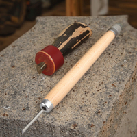Ciseaux Plats de Menuiserie avec Manche en Bois Dur et Lame Tranchante, Outils de Sculpture sur Bois Type Carbone pour Bricolage, Gravure et Artisanat d'Art