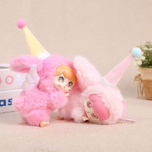 Peluche Super Douce Princesse Lapin aux Longues Oreilles en Position Couchée, avec Ailes, Visage en Vinyle et Yeux Étoilés, Mignonne et Amusante, Idéale pour Anniversaire - Product Image 6