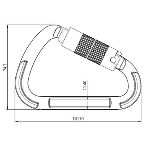 A713KTL-3-1 Mousqueton triple verrouillage en aluminium CE EN362 EN12275 25kN HMS - Product Image 2