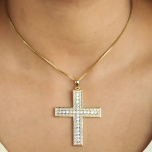 Colgante de Cruz con Diamante Cultivado en Laboratorio de Lujo en Oro Sólido de 14K o Oro Blanco, Joyería Fina para Mujeres y Hombres, Diseño Inspirado en la Fe - Product Image 4