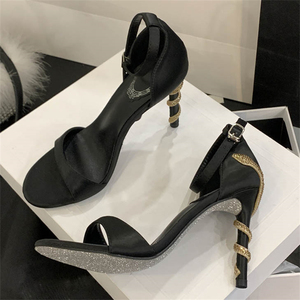 2025 Summer Women's High Heel Slippers Sexy Elegant Temperament Party Women's <b>Shoes</b> - Product Image 4