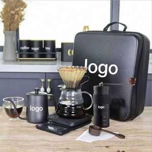 ชุดกาแฟดริป 11-13 ชิ้น พร้อมกาน้ำร้อน 600 มล. เครื่องชั่งดิจิตอล แก้วเซิร์ฟเวอร์ เครื่องบดกาแฟแบบมือหมุน ชุดอุปกรณ์กาแฟสำหรับเดินทาง เหมาะสำหรับเป็นของขวัญ - Product Image 4