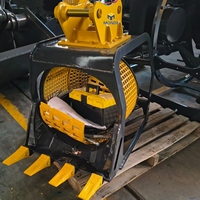 MONDE Nouvelle benne rotative hydraulique haute résistance pour excavatrice, séparation de terre et de gravier, garantie 1 an, CE