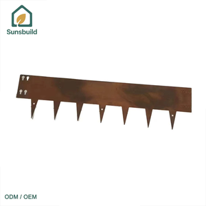 ขอบรั้วสวนเหล็กคอร์เทนกันสนิม Sunsbuild พร้อมเสาปักดินสำหรับทางเดิน - Product Image 1