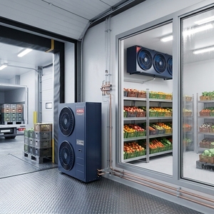 Unidad de refrigeración de 16kW con inversor de ciclo frío completo DC Inverter, unidad de refrigeración split para cuartos fríos y congeladores. - Product Image 1