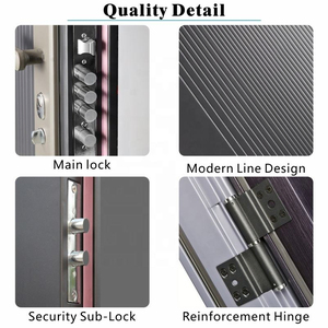 Zs Tùy Chỉnh Thiết Kế Hiện Đại Khu Dân Cư Nhôm Kim Loại Nhà Biệt Thự Bên Ngoài Thép Không Gỉ An Ninh Phía Trước Cửa Ra Vào - Product Image 6