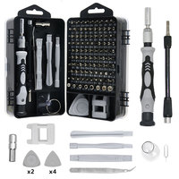 Set alat perawatan elektronik magnetik, kamera ponsel profesional, Laptop, PC, Set mata obeng 115 dalam 1