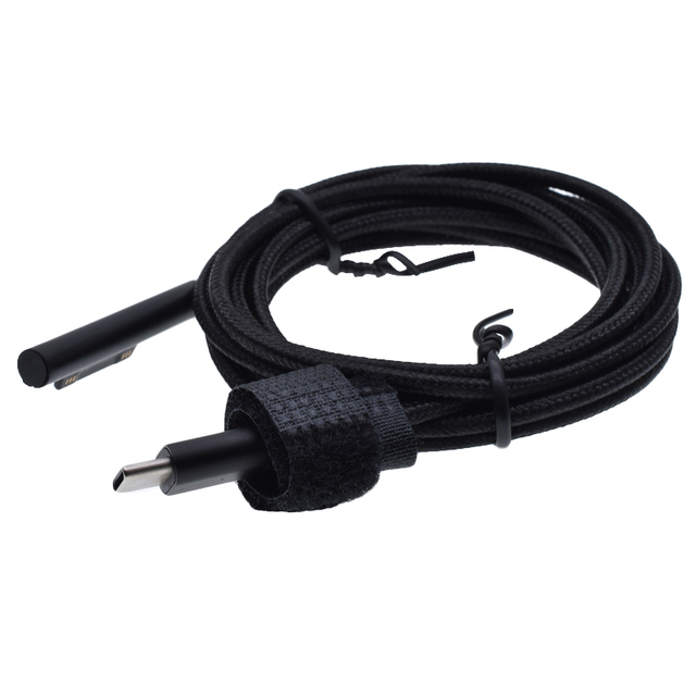 USB-C Female PD Charging Connector Power Adapter Cable for Microsoft Surface Pro 3 4 5 6 Go Converter Laptop Charger Cord