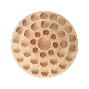 Solid Wood <b>Rotating</b> Essential Oil Rack 360 Degree Desktop Storage <b>Display</b> <b>Stand</b> Natural Color Three Tier - Product Image 5