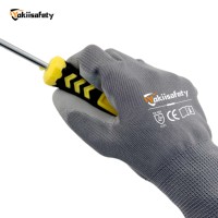 Gants de travail industriels Yokiisafety en toile, style conduite, pour hommes, avec logo, en PU, fabriqués en Chine, pour l'électricité