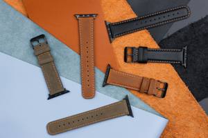 Bracelets de montre en <span class=keywords><strong>cuir</strong></span> véritable grainé vintage CM pour <span class=keywords><strong>Apple</strong></span> <span class=keywords><strong>Watch</strong></span> <span class=keywords><strong>Ultra</strong></span> 8 7 6 SE, bracelets de poignet en <span class=keywords><strong>cuir</strong></span>, <span class=keywords><strong>bracelet</strong></span> 49 mm 45 mm - Product Image 6