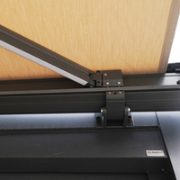 Auvent de luxe automatique rétractable avec télécommande, anti-UV et coupe-vent pour grande terrasse, balcon, façade