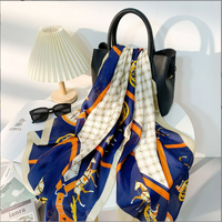 Écharpe longue en soie de mûrier pour femme, imprimée, de luxe, pour le cou ou comme foulard, accessoire de mode élégant, doux et léger