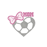 Transferts thermiques en strass pour t-shirts, design « maman footballeuse », best-seller