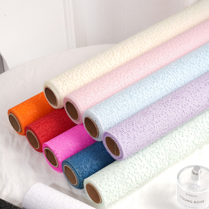 Griglia a mosaico pastello a rete da imballaggio resistente estetica fiorista-uso tessuto Bouquet di fiori confezione per festa di nozze decorazione regalo - Product Image 3