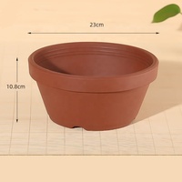 23cm 9inch Pot rond classique en plastique pour bonsaï Pot à cactus en plastique pour succulentes