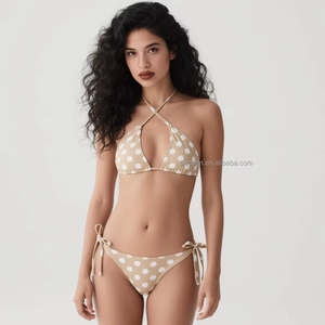 कस्टम xxx-xxxxxxx आकार बैंगनी बिकनी महिलाओं के कम मोक बेचवियर सेक्सी कटआउट क्रॉस हैल्टर दो टुकड़ा - Product Image 3