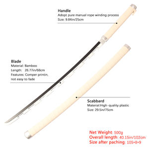 Venta al por mayor Anime props Demon Slayer figura HASHIBIRA <span class=keywords><strong>INOSUKE</strong></span> Kidults juego de rol juguete Katana espadas de madera para Cosplay jugando niños - Product Image 3