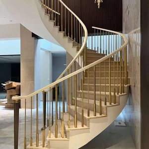 Tùy chỉnh thiết kế hiện đại Brass cầu thang lan can ban công đổi mới dễ dàng để cài đặt cầu thang lan can - Product Image 1