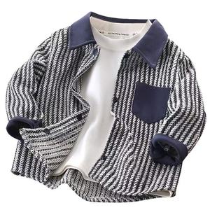 QFZ3535 - Manteau en coton doublé pour garçons et filles, fermeture à simple boutonnage, chaud et décontracté, motif imprimé pour bébé - Product Image 4