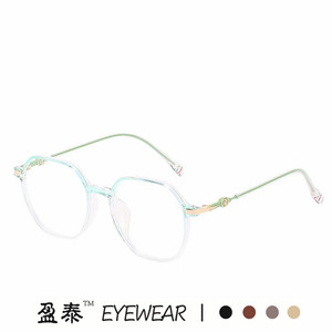 Glasses Irregular Metal Frame <b>Pc</b> Lens Blue Light Protection Full Frame Unisex Eyeglasses Frames - Product Image 4