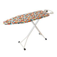 Table à repasser pliante autoportante, planche à repasser pour vêtements, réglable en hauteur sur 7 niveaux, support à repasser blanc, housse 100% coton