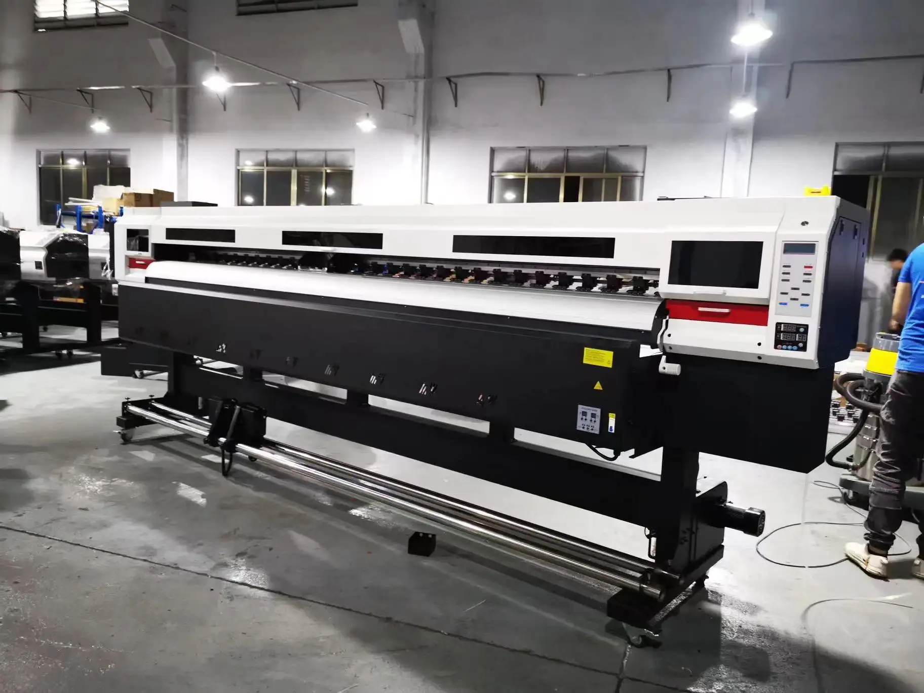 3.2m i3200 Printhead बड़े प्रारूप पर्यावरण विलायक मशीन प्रिंटर Vinyl बैनर मुद्रण मशीन