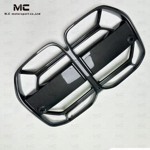 Calandre en fibre de carbone noire brillante de style C pour BMW G22 G26 avec calandre avant en fibre de carbone sèche ACC pour BMW série 4 Coup - Product Image 5