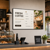 Écran commercial ultra HD 86 pouces à cadre fin pour affichage numérique LCD mural dans les centres commerciaux, les hôtels, les cafés
