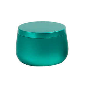 Wholesale Custom Logo Recyclable 4oz Black Metal Candle Jar Empty 8 Oz blue  Candle Tins Container For Scented Candy Cake Plant - Product Image 1