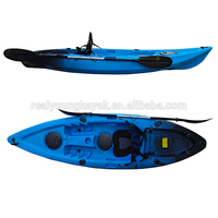 Kayak en plastique pas cher, portable, pour une personne, petit bateau, siège unique, kayak de pêche chinois, pagaie