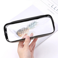 Vente chaude Personnalisé Portable Transparent PVC Cosmétique Sac Haute Qualité Réutilisable Étanche pour Lotions Extérieur