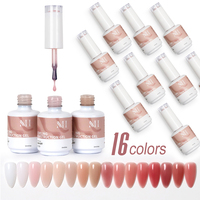 MH 15ml UV/LED durci rose solide constructeur ongles gel longue durée ongles de construction gel fort auto-nivelant