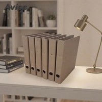 Carpeta de Documentos de Papel Kraft Ecológica con 2 Anillas, Carpeta de Anillas Reutilizable para Presentaciones Escolares y de Oficina, Tamaño A4 FC